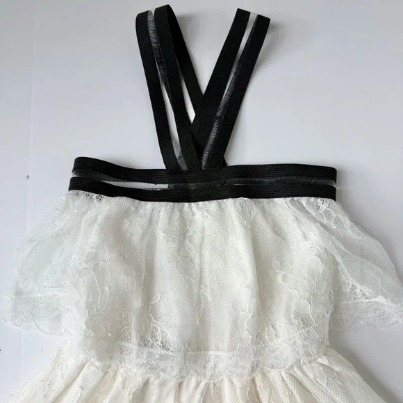 Little Edge Threads White Lace Racerback Dress Girls Size 3 NWT - Picture 3 of 5